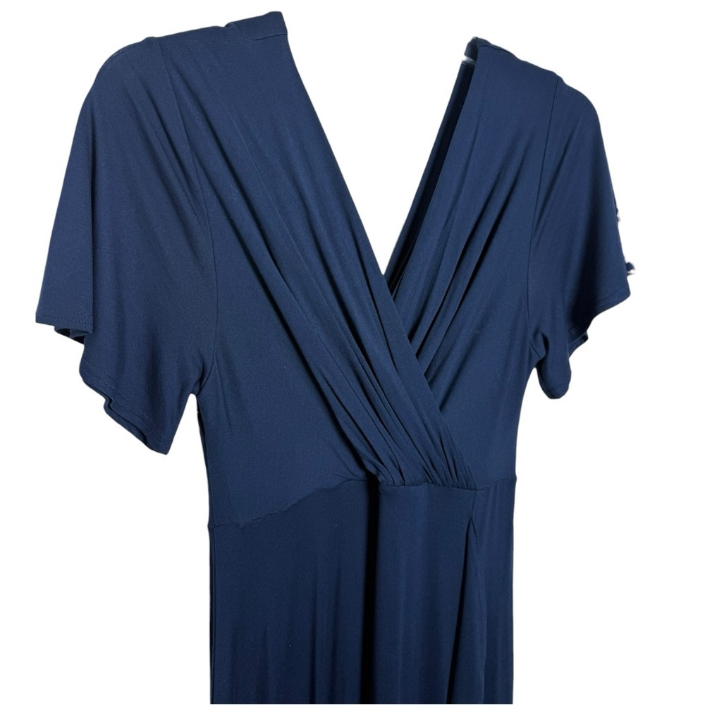 Alie Street Waterfall Maxi Wrap Dress Size 1 = US 4 - 6 Navy Blue Formal Wedding - Picture 8 of 14